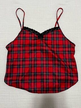 Vintage UndercoverWear plaid lingerie cami